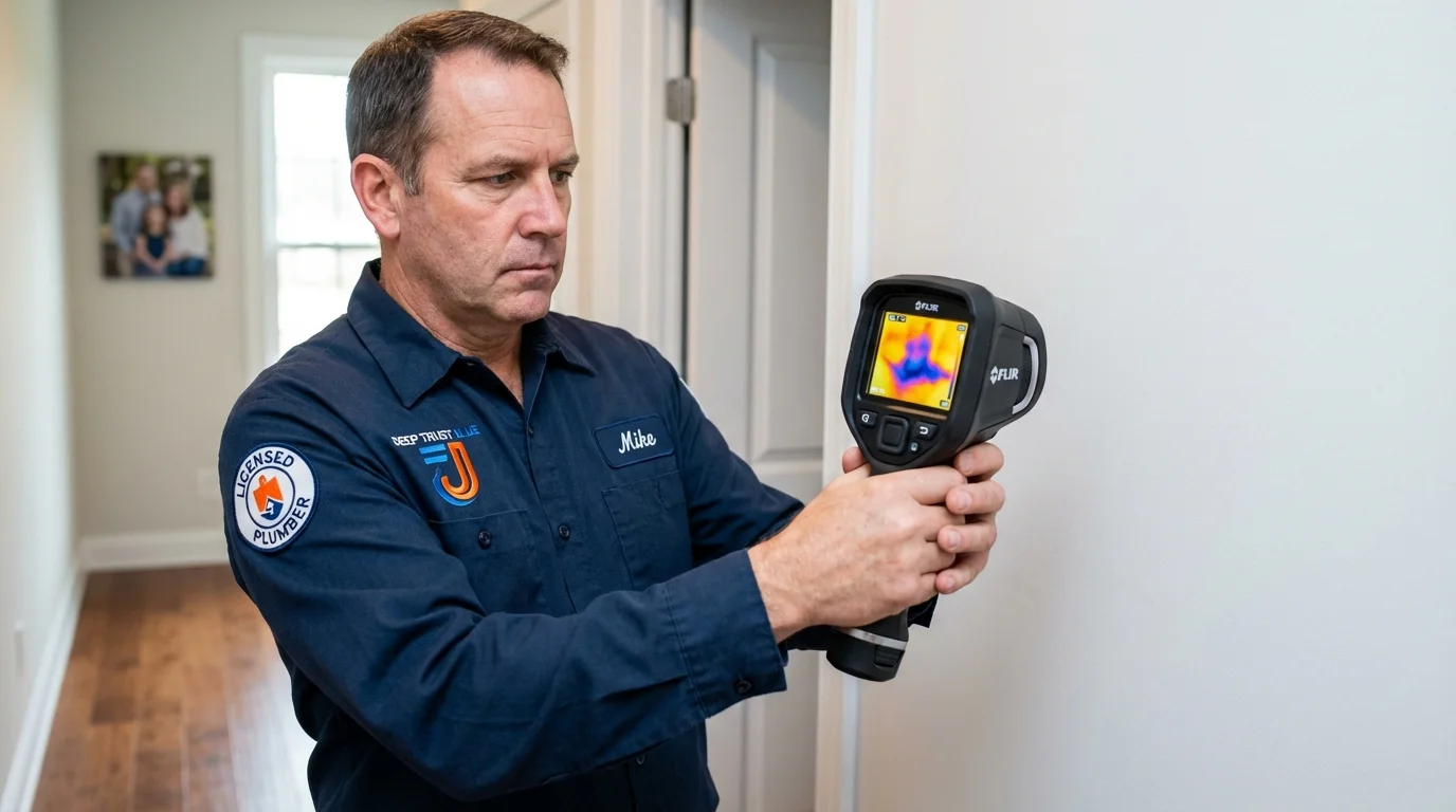 Thermal imaging leak detection by Johns Plumbing LLC in Falkville